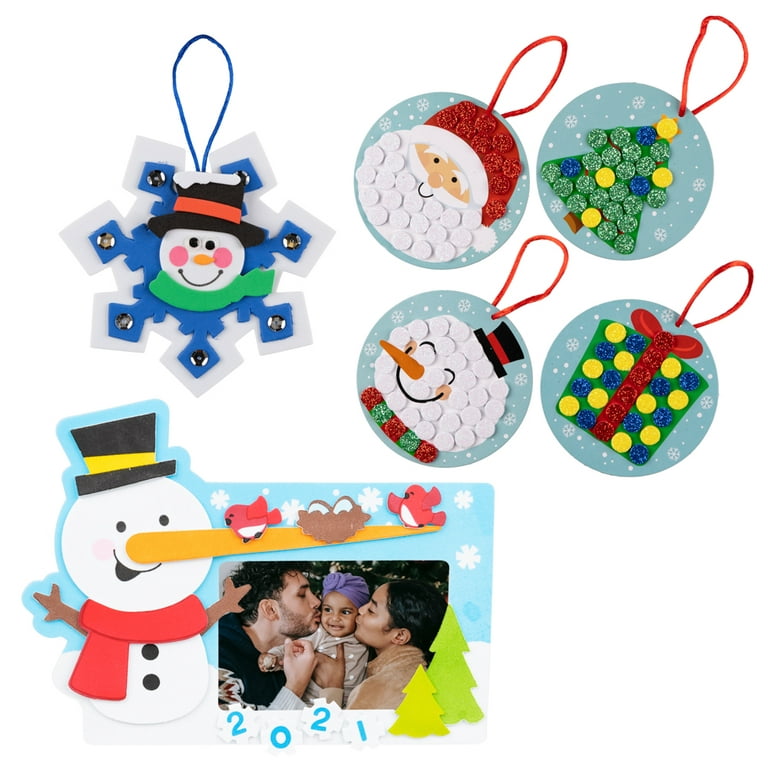 Craft County DIY Christmas Kits – Variety of Tree Décor and Door Hangers –  Fun Activity with Family – Holiday Decorations 2042