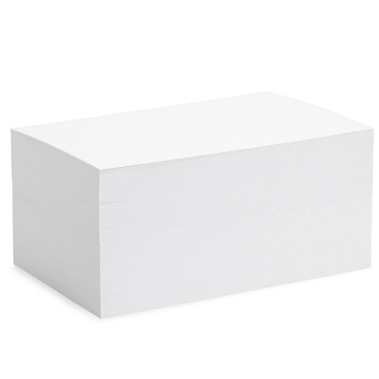 4 x 6 White Recipe Cards Bulk Set for Recipe Box (104 Pack