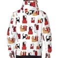thumbnail image 3 of Bingfone Cute Cat And Christmas Gift Men's Drawstring Hoodie Long Sleeve Pocket Sweatshirts-4X-Large, 3 of 6