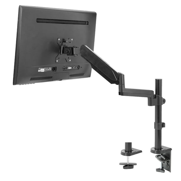 VIVO Black Single Monitor Pneumatic Spring Arm SitStand Desk Mount for