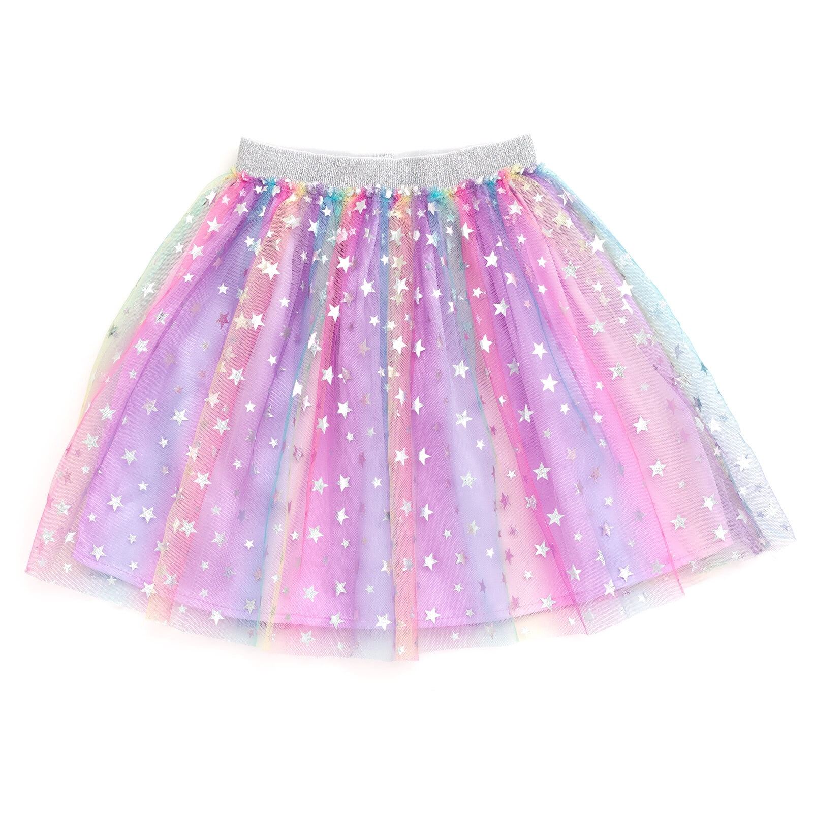 imagikids Rainbow Unicorn Birthday Girl Outfit - Shirt, Tutu Skirt, Headband, & Satin Sash 4 Piece Clothing Set Toddler to Big Kid Sizes