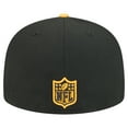 thumbnail image 4 of Men's New Era  Black/Gold Pittsburgh Steelers Break 59FIFTY Fitted Hat, 4 of 5