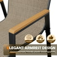 thumbnail image 4 of UDPATIO Patio Chairs Set of 2, Outdoor Dining Chairs with Textilene, Metal Frame for Garden,Khaki, 4 of 9