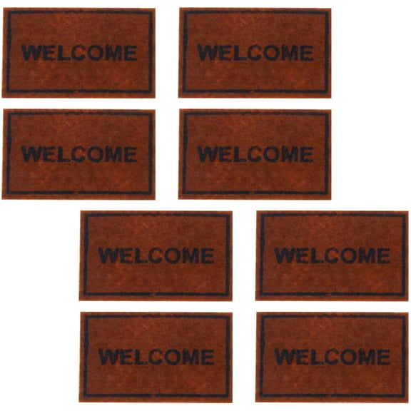 UPOUART Tiny House Accessories Brown Nonwoven Fabric 8 Pieces for Crafts and Model Building