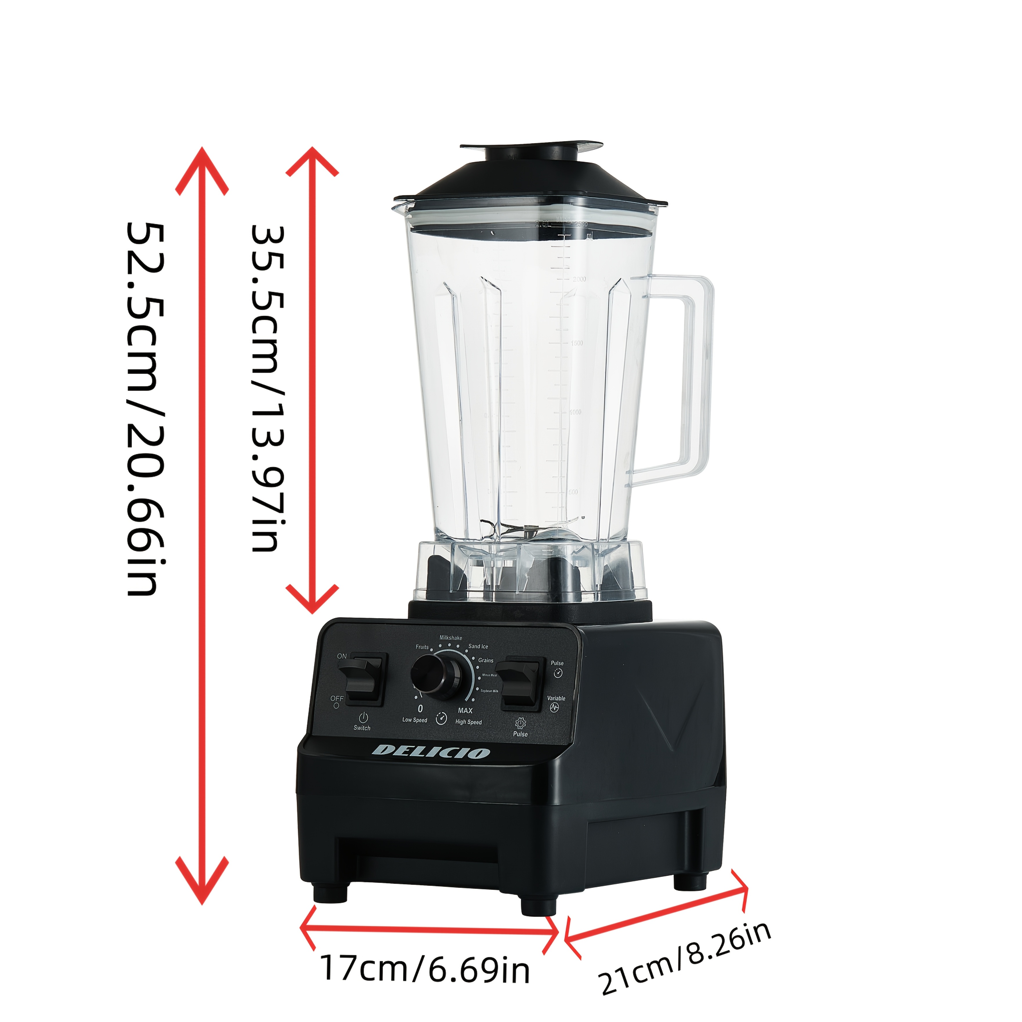 330W Powerful Blender, Electric Countertop Blender for Smoothies Milkshakes and Juices, Easy to Clean Multi-Function Mixer, Home Kitchen Essential for Family Daily Use