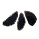 thumbnail image 4 of 6x Hermosas Rebanadas Lisas de ágata Negra, Colgante de Rebanada, Placa de Piedras Preciosas Perforadas, ágatas para Decoración de Fabricación de Joya 6 piezas, 4 of 10