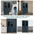 thumbnail image 4 of Sunnydaze Plastic Lockable Storage Cabinet with 3 Adjustable Shelves and 2 Windows - Charcoal - 48.75", 4 of 8