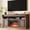 Brown, variant on Senfot 59 Inch MDF Fireplace TV Stand with Roman Columns- White and Brown Color Contrast Finish- Electric Fireplace Media Storage Console Cabinet for Living Room Home Entertainment Decor