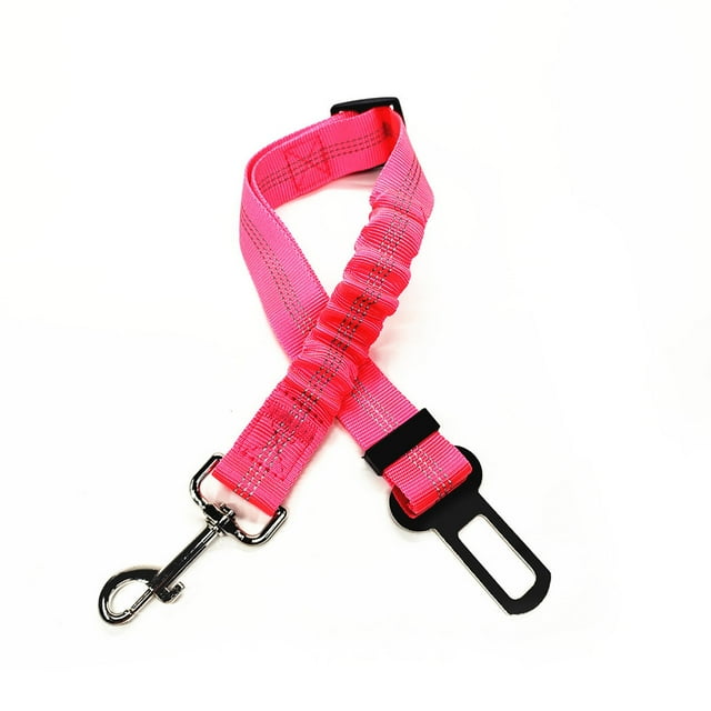 Ceinture de Laisse pour Chien Harnais de Sécurité Crochet de Fabrication Résilience Haute Résistance Artisanat Extensible Boucle Durable Commodité Résilience Haute Résistance Rouge Rose