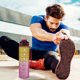 thumbnail image 3 of Botella de agua motivacional con marcador de 32 oz, apertura de expulsión fácil de apretar, libre de BPA, con boca ancha a prueba de fugas y flujo rápido de agua para deportes al aire libre., 3 of 8
