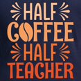 thumbnail image 3 of CafePress - Half Coffee Half Teacher Men's Long Sleeve T Shirt - Long Sleeve Dark T-Shirt, 3 of 4
