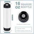 thumbnail image 4 of 18 Exprimibles para Condimentos de 16 Onzas, Botella Exprimible de Plástico Invertida para Salsas, Dispensador de Válvula Grande con Punta Recargable, 4 of 5