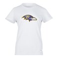 thumbnail image 1 of NFL Playera Aficionado Básica Baltimore Ravens Blanco para Mujer, Talla Chica, 1 of 5