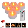 thumbnail image 1 of CHUANK LED Tea Lights Candles with Remote & Timer - Flameless Flickering Fake Candles Battery Operated for Home Holiday Wedding Decor - 6 Pcs  Warm White, 1 of 9