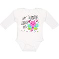thumbnail image 3 of Inktastic My Auntie Loves Me- cute dragonfly Boys or Girls Long Sleeve Baby Bodysuit, 3 of 5