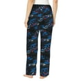thumbnail image 3 of Xecao Blue Sports Car Women's Straight Lounge Pajama Pants: The Epitome of Relaxed Sleepwear, 3 of 9