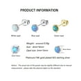 thumbnail image 3 of Bellitia Jewelry Genuine 3mm Bezel Set White/Blue/Green Opal Birthstone Stud Earrings for Women, White Gold/Gold/Rose Gold Plated Sterling Silver Opal Stud Earrings, Opal Dot Studs Hypoallergenic, 3 of 5