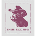 thumbnail image 2 of Cowboy Pig "Piggin' Back Rides" Adult Vivid White Crew Neck Short Sleeve Top-3XL, 2 of 6