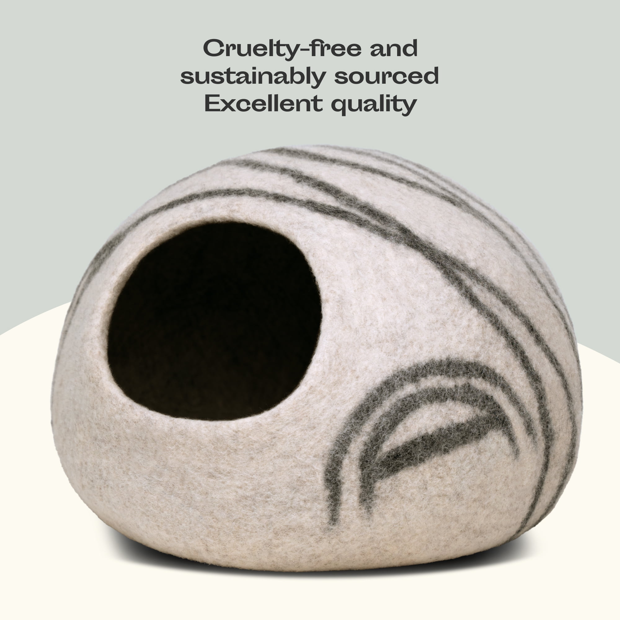 Meowfia Cat Cave for Medium Cats, Light Grey