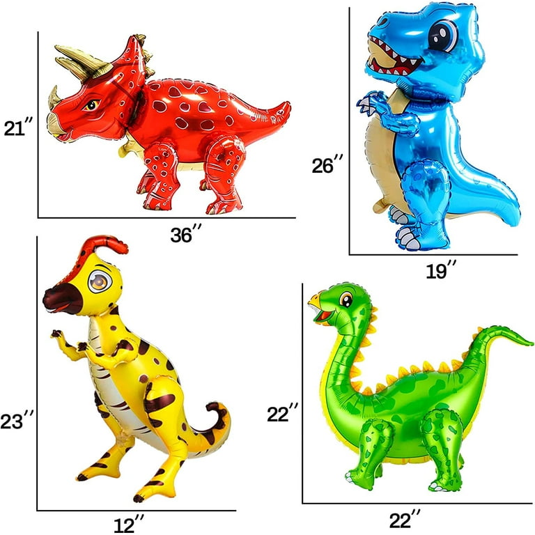 Yansion Dinosaur Party Supplies Birthday Decorations -60Pcs Dinosaur  Birthday Party Decoration Set with Happy Birthday Banner,Jungle Latex  Balloons