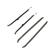 Front Inner and Outer Door Window Belt Weatherstrip - Set of 4 - Compatible with 1980 - 1990 Chevy Caprice 4-Door 1981 1982 1983 1984 1985 1986 1987 1988 1989