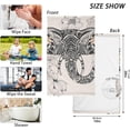thumbnail image 2 of Coolnut Art Floral Elephant Patterned Hand Towels 2 PCS, Cotton Bath Towel for Drying Face Hands Body Decorative Water Absorbent Lightweight Towels for Bathroom Ktichen Travel Gym, 16"x28", 2 of 6