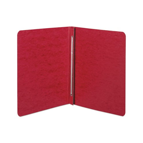 Pressboard Report Cover Prong Clip, Letter, 3" Capacity, Red