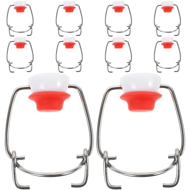 Alipis 10Pcs Flip Bottle Caps with Silicone Seals Easy Install Swing Top Lids for Home Brewing