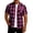 [2] Hot Pink, variant on Chiccall Flannel Shirts for Men Short Sleeve Plaid Button Down Stand Collar Shirt with Breasted Pocket