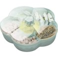 thumbnail image 1 of Flower Shape Snack Serving Tray Snacks Storage Box With Lid For Food Storage Box, Blue, 1 of 4