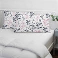 thumbnail image 4 of Grey Pink Botanical Throw Pillow Covers, Watercolor Spring Floral Summer Leaf Soft Breathable Pillow Cases with Invisible Zipper for Sleeping, Small Pillowcases for Couch Bed Sofa Chair 16x24 Inches, 4 of 9