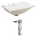 thumbnail image 1 of American Imaginations AI-22734 20.75 in. Rectangle Undermount Sink Set in White - Chrome Hardware, 1 of 1