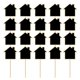 thumbnail image 1 of Wooden Mini Blackboard Toppers for Garden Decor with Black Shape 20 Pieces, 1 of 4