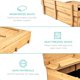 thumbnail image 4 of Songqin Large Outdoor Wooden Sand Box for Kids, Sandbox with Cover, Bench Seats Support up to 220 lbs, Bottom Liner for Drainage, Cedar Wood - Natural, 4 of 13