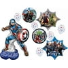 Avengers Birthday Party Balloon Bouquet Decorations with Captain America Airloonz