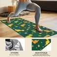 thumbnail image 4 of Green Cartoon Dinosaurs Eggs Pattern Hot Yoga Mat Towel Non Slip for Hot Yoga - Quick-Drying Yoga Mat Cover with 4 Corner Pockets with Travel Bag - Hot Yoga Towel Non Slip 74"x26", 4 of 6