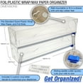 thumbnail image 5 of OnDisplay Luxe Acrylic 2-in-1 Customizable Plastic Wrap/Wax Paper/Aluminum Foil Dispenser for Drawer or Wall Mountable (Clear 2-in-1), 5 of 7