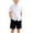 Black, variant on Boys Back to School Outfits 2026 Summer Short Sleeve Button Up Shirts and Shorts Sets Kids Formal Wear School Uniform Black 13-14 Years