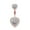 H, variant on Surgical Steel Belly Button Rings, Clear Navel Rings, Belly Piercing Jewelry