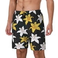 thumbnail image 2 of Daiia Lilies Flowers Mens Swim Trunks Swim Shorts Quick Dry Swim Shorts with Mesh Lining Pockets-3X-Large, 2 of 9