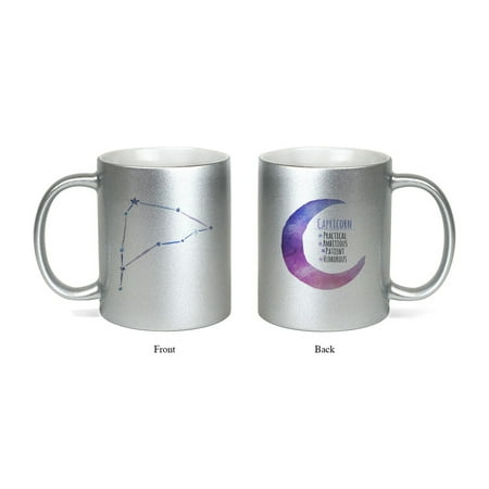 

Hey You Love 11 oz. Capricorn Silver Ceramic Zodiac Mug