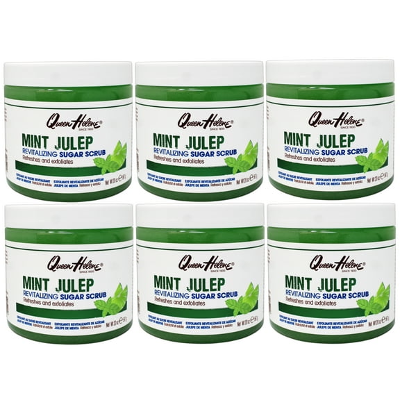 Queen Helene Mint Julep Revitalizing Sugar Scrub, Refreshes and Exfoliates, 20 Ounce - 6 Pack