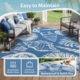 thumbnail image 4 of SIXHOME 8'x10' Waterproof Reversible Outdoor Rug, Coastal Ocean-Inspired Patio Rug, Lightweight Woven Plastic Carpet for RV, Camping, Deck & Balcony, Blue, 4 of 7
