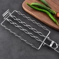 thumbnail image 4 of YAOMOBB Rounded Edges BBQ Grill 304 Stainless Steel Sausage Barbecue Net Foldable Portable BBQ Tool Easy to Clean Grilling Rack Outdoor, 4 of 6