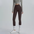 thumbnail image 4 of Hurxie High Waisted Leggings for Women Tummy Control Compression Soft Yoga Pants for Workout Coffee,3XL, 4 of 5
