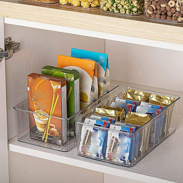 Juyafio 4 Pack Fridge Organizer Bins Plastic Food Storage