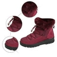 thumbnail image 6 of Gyexs Winter Boots for Women Snow: Furry Lined Warm Ankle Boots - Adjustable Waterproof Outdoor Zipper Snow Shoes, , Size 6.5, 6 of 8