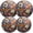 Black1423, variant on Electric Stove Burner Covers,4 Pcs Round Gas Burner Cover,8 and 10 Inch,grey wolf in snow