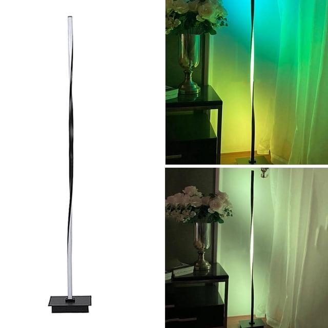 Lámpara de piezaza con telemando LED RGB Lámpara de piezaza de Esquina Luz de piezaza Dormitorio Enchufe de La UE Colco lámpara de pie regulable