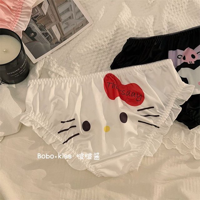 Ropa interior de dibujos animados Sanrioed My Melody, Hello Kittyed, Kuromi, cómoda y transpirable, ropa interior de cintura baja, juguete de regalo, nuevo